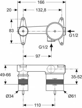 Corp incastrat Ideal Standard pentru baterie lavoar [1]