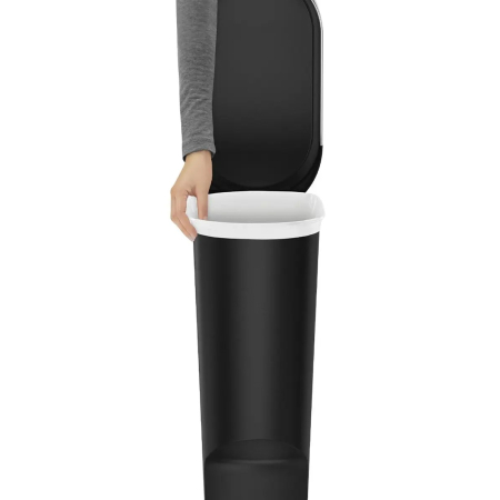 Cos de gunoi Slim 40 l, negru, otel inoxidabil, soft close Simplehuman [2]