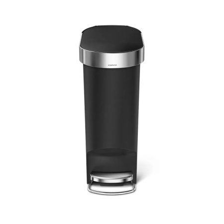 Seturi accesorii baie - Cos de gunoi Slim 40 l, negru, otel inoxidabil, soft close Simplehuman