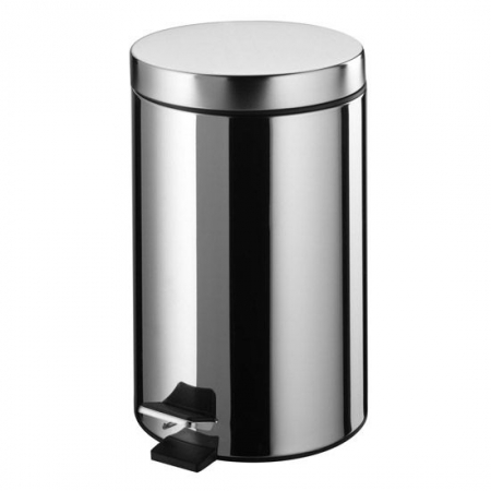 Baie - Coș de gunoi cu pedala, 3L, inox cromat, cu recipient interior detașabil Bisk