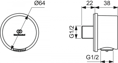 Cot racord furtun dus Ideal Standard Multisuite crom lucios [2]