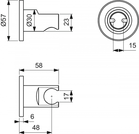 Cot racord furtun cu suport para dus Ideal Standard Multisuite rose mat [2]