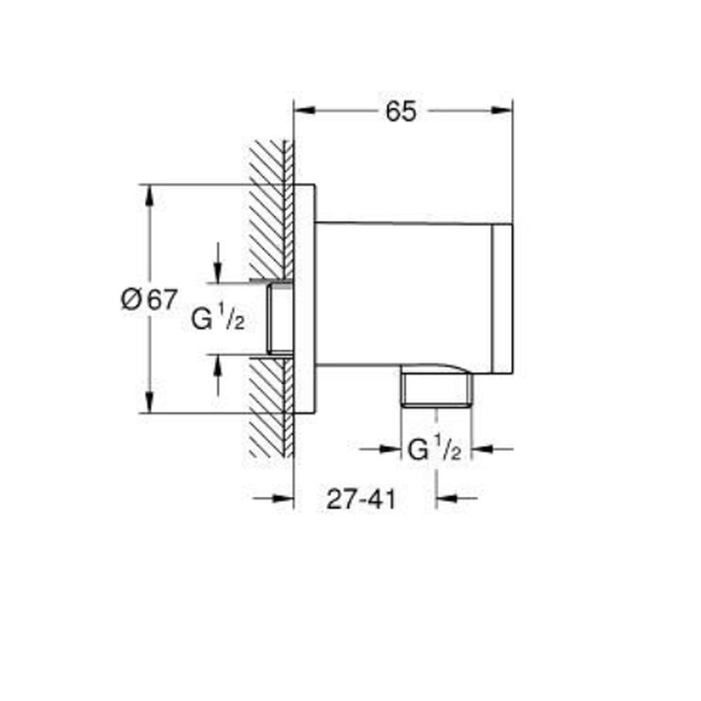 Cot racord furtun culoare crom Grohe Relexa [1]