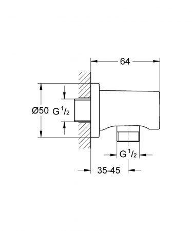 Cot racord furtun dus Grohe Rainshower auriu periat Cool Sunrise [3]