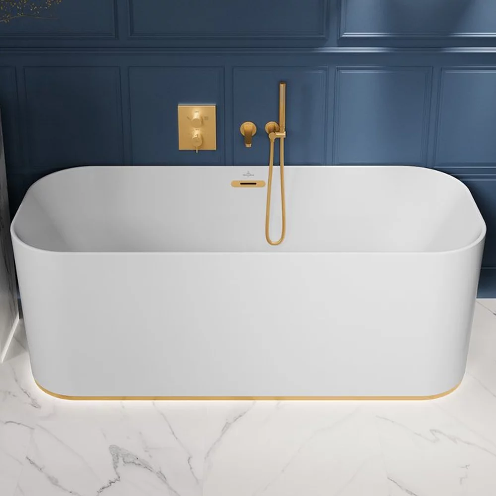 Cot racord pentru dus cu suport para dus, auriu periat, Villeroy&Boch Universal Showers [1]