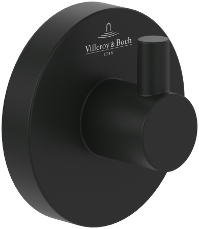 Cuiere si suport prosoape - Cuier baie 54x32x54mm, negru mat, Villeroy & Boch Elements - Tender