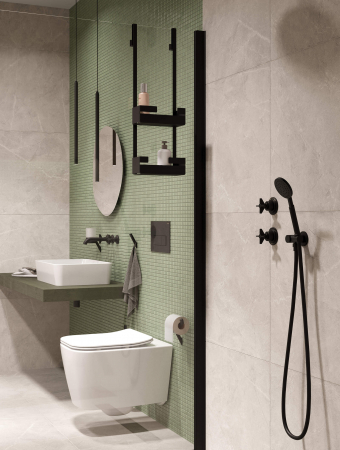 Cuier baie culoare negru mat Deante Silia [2]