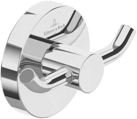 Cuiere si suport prosoape - Cuier dublu 76x32x54mm, crom lucios, Villeroy & Boch Elements-Tender