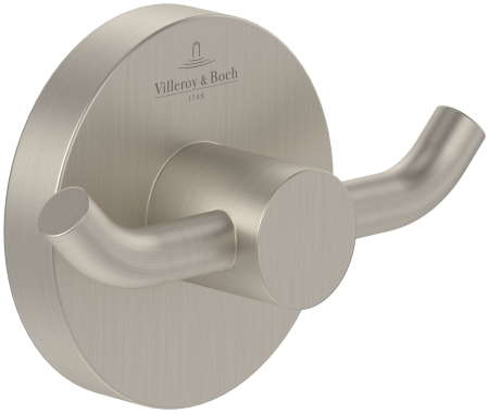 Cuiere si suport prosoape - Cuier dublu 76x32x54mm, nichel periat, Villeroy & Boch Elements-Tender