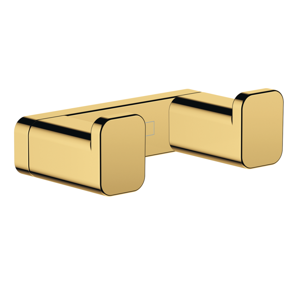 Cuiere si suport prosoape - Cuier dublu baie culoare auriu lucios Hansgrohe AddStoris 41755990