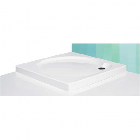 Cadita de dus patrata, din acril, Alba, 80x80x6 cm, Roth Aloha Flat [1]