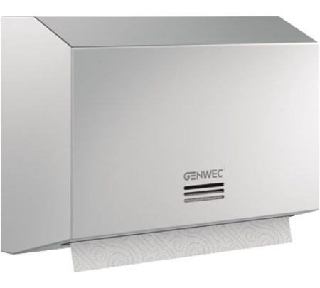Baie - Dispenser prosoape hartie Genwec mic, inox satinat, montaj perete