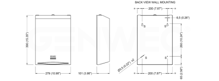 Dispenser prosoape hartie,  inox satinat, Genwec [1]