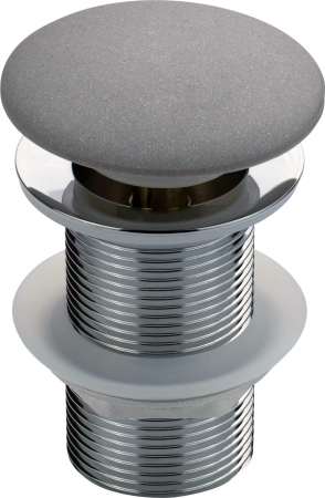 Accesorii lavoar - Dop pentru lavoar din granit, gri, Deante Click-Clack