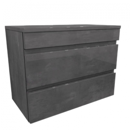 Dulap baie gri antracit suspendat 59 cm cu 2 sertare KolpaSan Naomi [1]