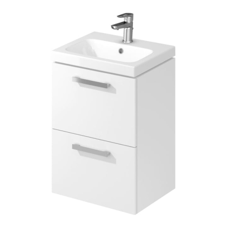 Seturi mobilier cu lavoar - Dulap baie Melar cu lavoar inlclus 50 cm, alb, Cersanit