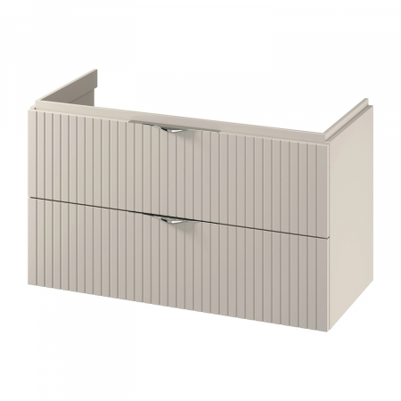 Dulap baie suspendat 100 cm pentru lavoar, casmir mat, MDF, Cersanit Tirso [1]