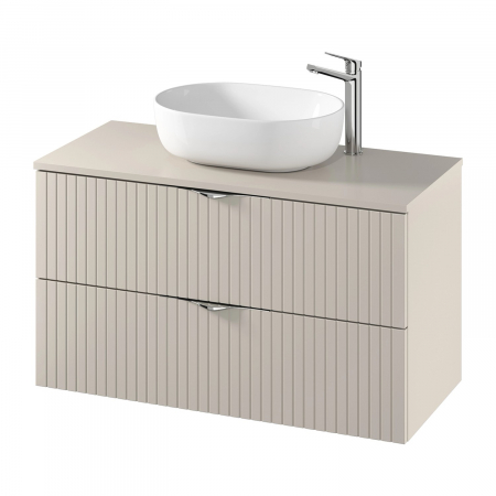 Mobilier pentru lavoar - Dulap baie suspendat 100 cm pentru lavoar, casmir mat, MDF, Cersanit Tirso