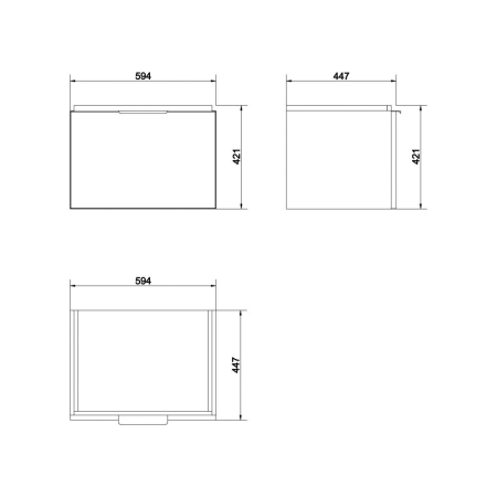 Dulap baie  suspendat 60 cm, alb cu front rosu, Cersanit Stillo [1]