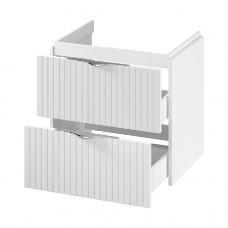 Dulap baie suspendat 60 pentru lavoar, alb mat, MDF, Cersanit Tirso [1]