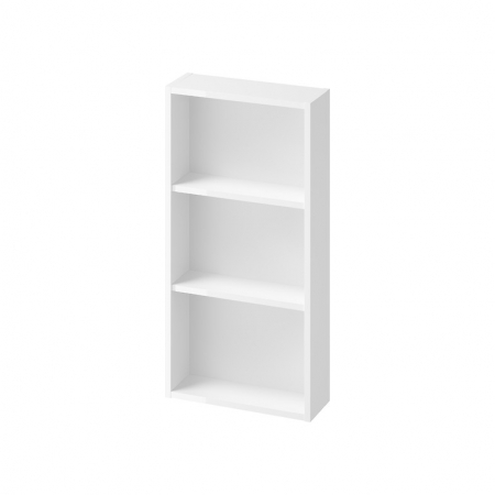 Dulapuri de baie suspendate - Dulap baie suspendat 80 cm, 2 polite, latime 40 cm, alb, montat, Cersanit Larga