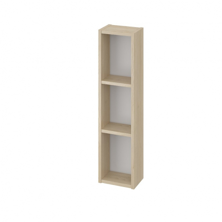 Dulapuri de baie suspendate - Dulap baie suspendat Cersanit Moduo, 2 polite, 80 cm, stejar, montat