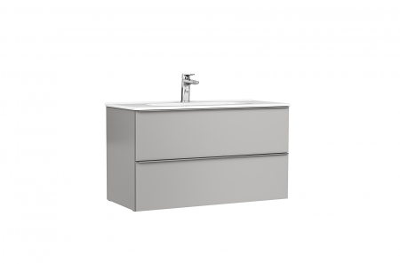Mobilier pentru lavoar - Dulap baie suspendat Gala Shona pentru lavoar, 100 cm, gri mat