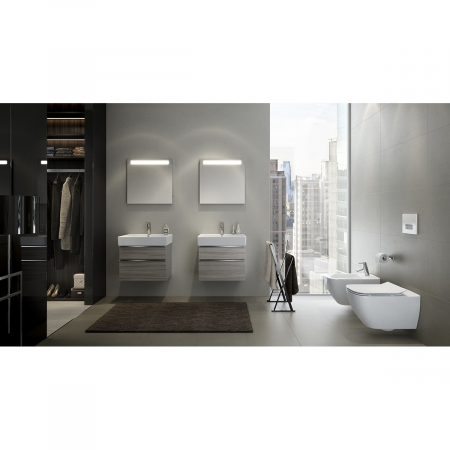 Dulap baie suspendat pentru lavoar 60 cm stejar Cersanit Metropolitan [1]