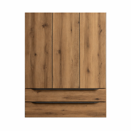 Dulapuri de baie suspendate - Dulap baie suspendat stejar 100 cm cu 2 sertare si 3 usi KolpaSan Malaya