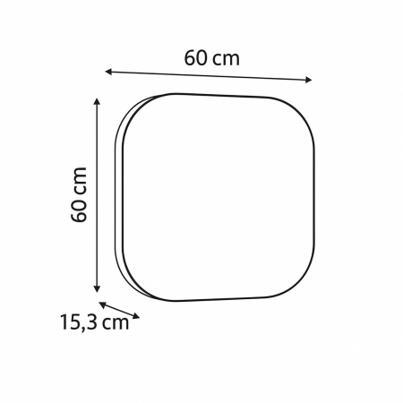 Dulap cu oglinda suspendat negru mat, 60 cm, usa soft close, un raft, Defra MO-RE [3]