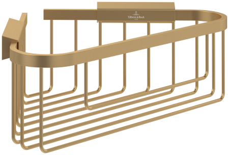 Accesorii cada - Etajera de colt 260x206x82mm, auriu periat, Villeroy & Boch Elements - Tender