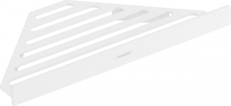 Accesorii dus - Etajera de colt pentru gel de dus baie culoare alb mat Hansgrohe AddStoris 41741700