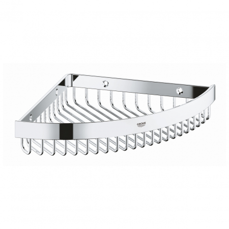 Accesorii dus - Etajera dus de colt Grohe Selection Cube, crom lucios