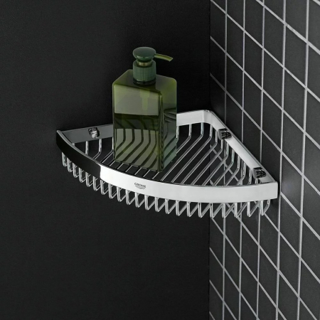 Etajera dus de colt Grohe Selection Cube, crom lucios [1]