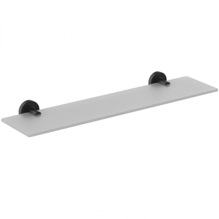 Accesorii lavoar - Etajera baie sticla Ideal Standard IOM 52 cm negru mat