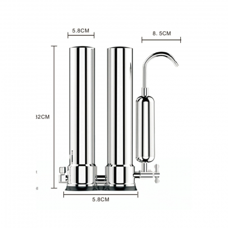 Filtru de apa Aquator Compact Duplex Mineral, 4000-5000 litri, sistem complet [1]