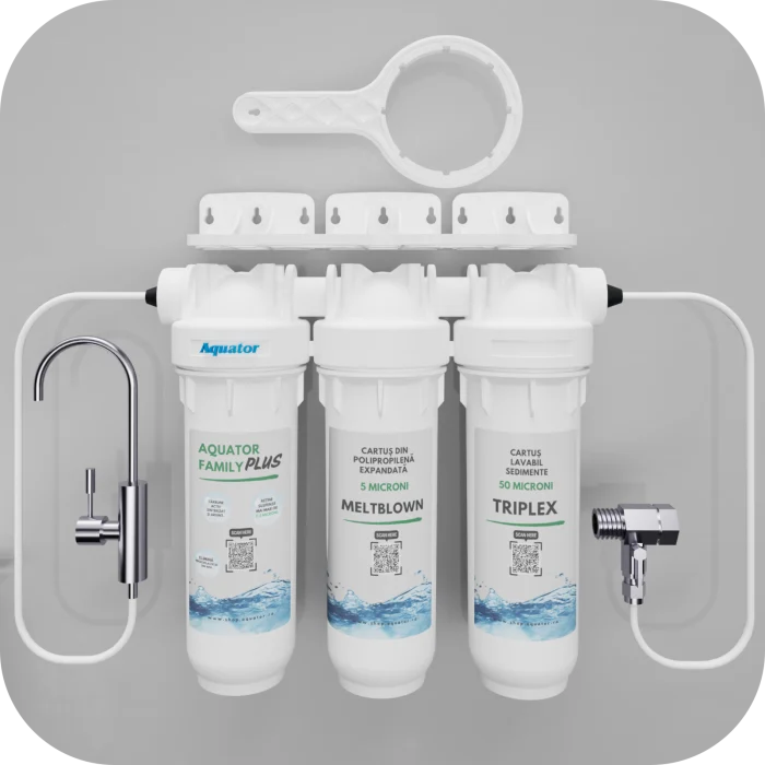 Filtre apa - Filtru de apa Aquator Family Triplex Plus, 8000-10000 litri, sistem complet