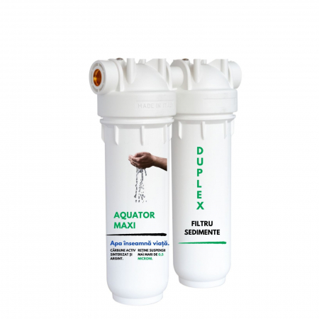 Filtre apa - Filtru de apa Aquator Maxi Duplex, 5000-8000 litri, sistem complet cu rezerva inclusa