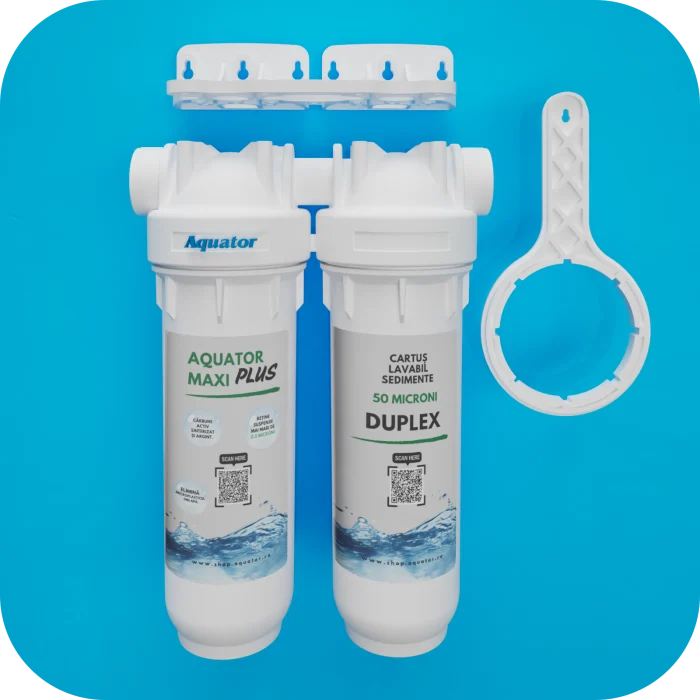 Filtre apa - Filtru de apa Aquator Maxi Duplex Plus, 5000-8000 litri, sistem complet cu rezerva inclusa