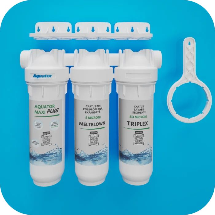 Filtre apa - Filtru de apa Aquator Maxi Triplex Plus, 8000-10000 litri, sistem complet