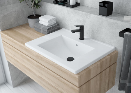 Lavoar baie incastrat alb lucios 60 cm Deante Floks [2]