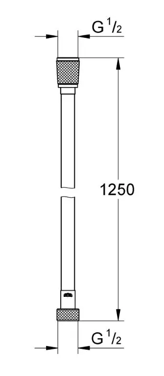 Furtun de dus, 125 cm, grafit periat, Grohe Silverflex [1]