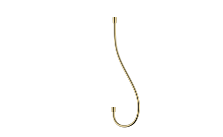 Pare, furtunuri și accesorii pentru duș - Furtun de dus anti-twist Inula, 150 cm, PVC cu capat conic, auriu periat