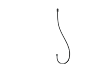 Pare, furtunuri și accesorii pentru duș - Furtun de dus anti-twist Inula, 150 cm, PVC cu capat conic, gun metal