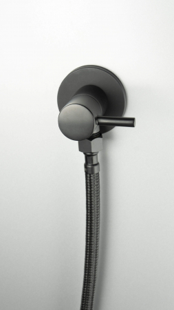 Furtun de racordare, pentru baterii cu montare pe consola, 40 cm, negru, Deante [1]