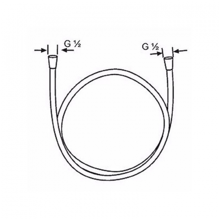 Furtun dus culoare alb mat 160 cm Hansgrohe, Isiflex [2]
