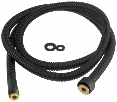 Pare, furtunuri și accesorii pentru duș - Furtun dus Deante pentru baterie cada cu 3 orificii, 150 cm, negru