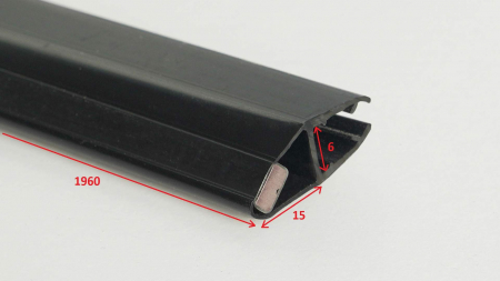 Garnitura magnetica pentru cabine de dus, 196 cm, negru,  Deante Kerria Plus [1]