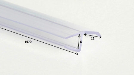Garnitura pana pentru cabine de dus, 197 cm, transparent,  Deante Kerria Plus [1]