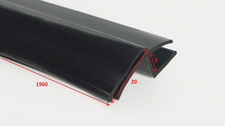 Garnitura pana pentru cabine de dus, 196 cm, negru,  Deante Kerria Plus [1]